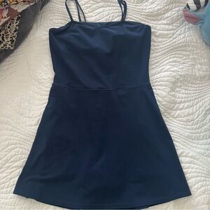 alo yoga navy alosoft courtside tennis dress